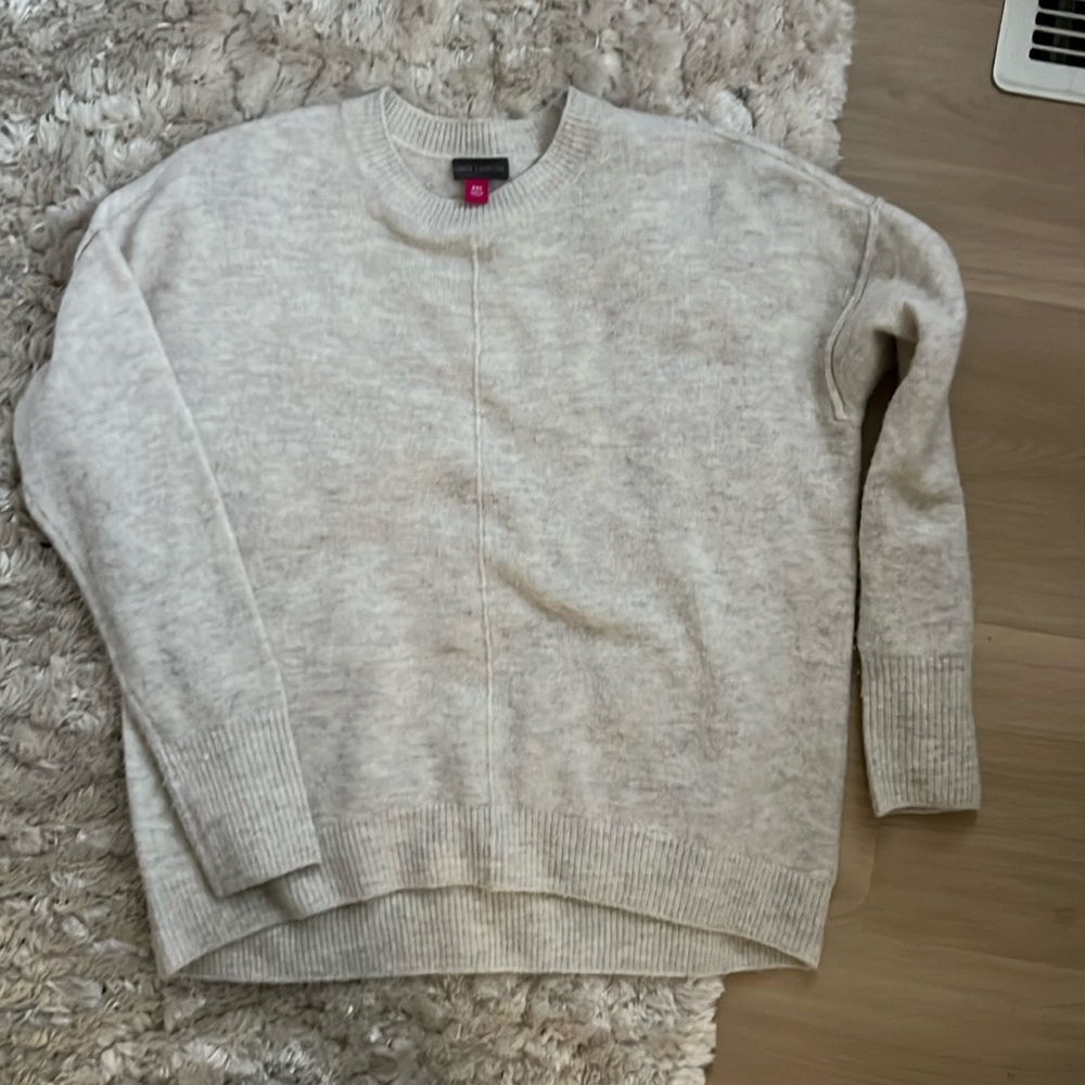 Vince Camuto oversized boxy sweater in marled cream